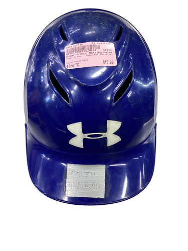 Used Under Armour BATTING HELMET Batting Helmet No Mask Royal Blue MD 11613-S000191716
