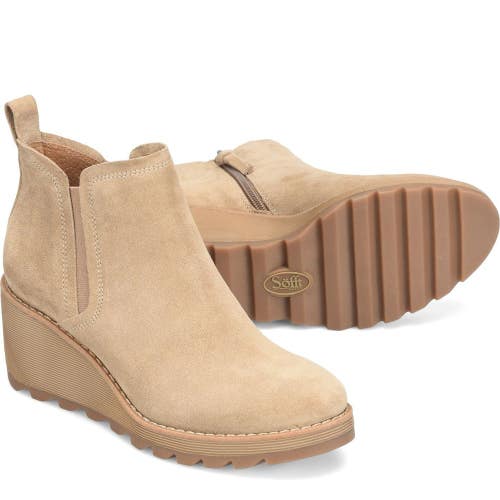 Sofft Emma SF0122792 Boots Women's 6 B Barley Suede Wedge Ankle Bootie ZOGG4256