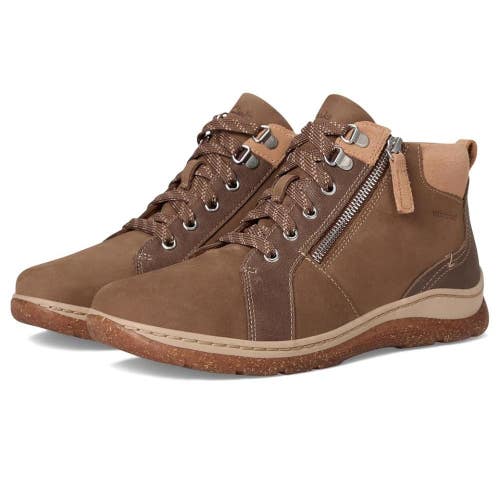 Clarks Orlene Top 26182993 Women 8 M Dark Sand Nubuck Waterproof Bootie ZOGG4320