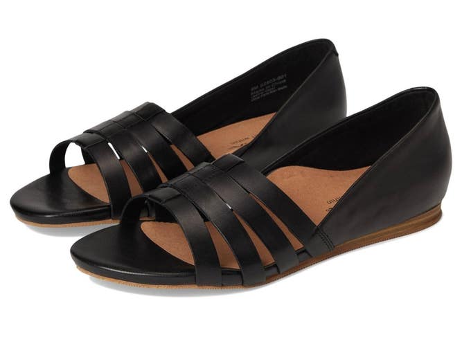 Softwalk Cozumel S2503-001 Sandals Women's 8B Black Open Toe Slip On ZOGG4170