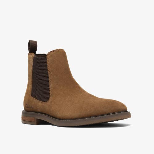 Clarks Jaxen Easy 26327310 Boots Mens Cola Suede Round Toe Ankle Chelsea LIQ1924
