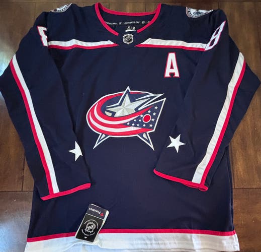 Columbus Blue Jackets Zach Werenski Fanatics  Stitched Jersey Medium (50) NWT