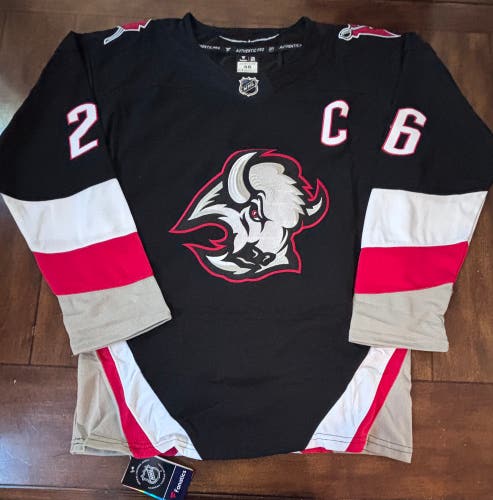 Buffalo Sabres Rasmus Dahlin Black Goathead Jersey Adult Small (46) NWT
