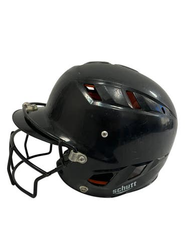 Used Schutt 3256 OSFM Batting Helmet w/Mask Black 11692-S000158770