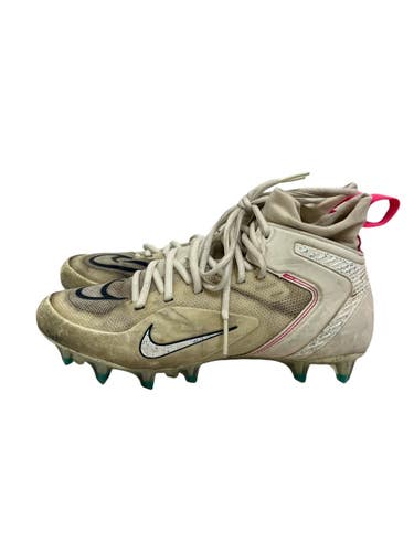 Used Nike Alpha Huarache 8 Elite Mens 7.5 Lacrosse Cleats White  11692-S000158769