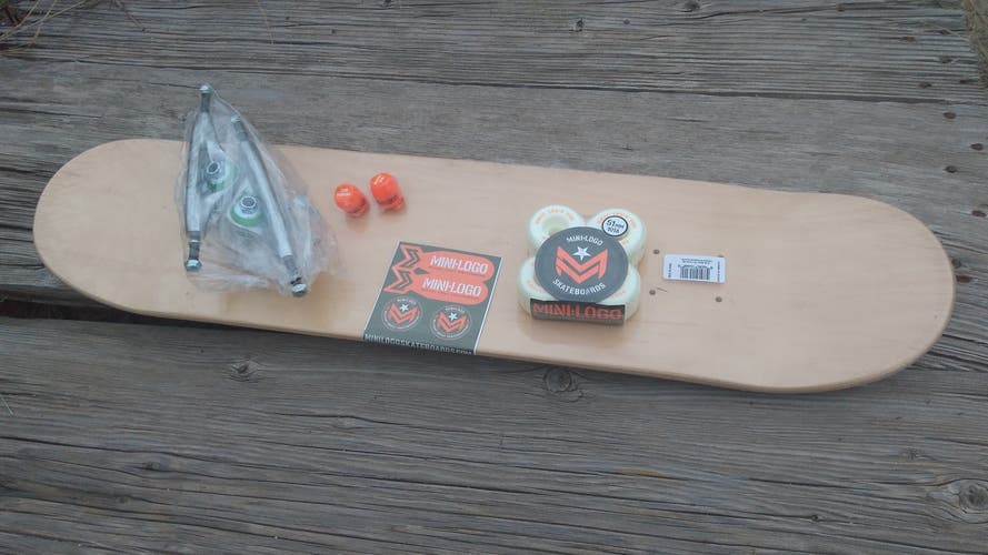 Mini Logo 7.75" Maple Deck 7.63" Trucks 51mm A-cut Wheels skateboard bundle NEW!