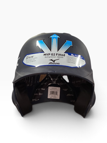 Used Mizuno MVP G2 FITTED Batting Helmet No Mask Navy Blue XL 11443-S000202975