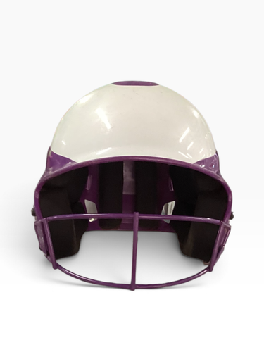Used RIP-IT PURPLE/WHITE HELMET Batting Helmet w/Mask White MD 11443-S000208157