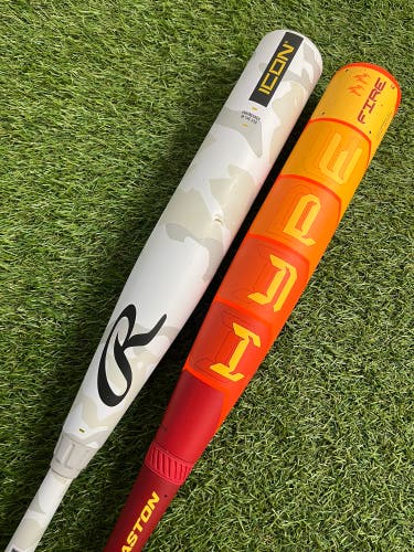 Easton Hype Fire + Rawlings Icon 2025 USSSA Bat Combo (-5)