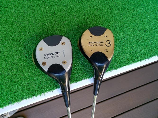 DUNLOP TOUR SPECIAL Carbon Head (Driver & 3-Wood) Wood Set - All Original