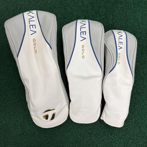 Taylormade KALEA GOLD Ladies  Head Cover Set Driver-Fairway Wood-Hybrid MINT!