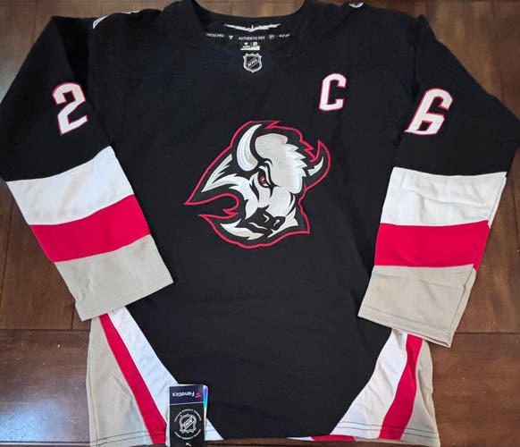 Buffalo Sabres Rasmus Dahlin Black Goathead Jersey Adult Large (52) NWT