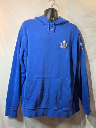 Official Nike NFL Super Bowl LII 52 Bud Light Promo Fleece Pullover Hoodie Men's XL