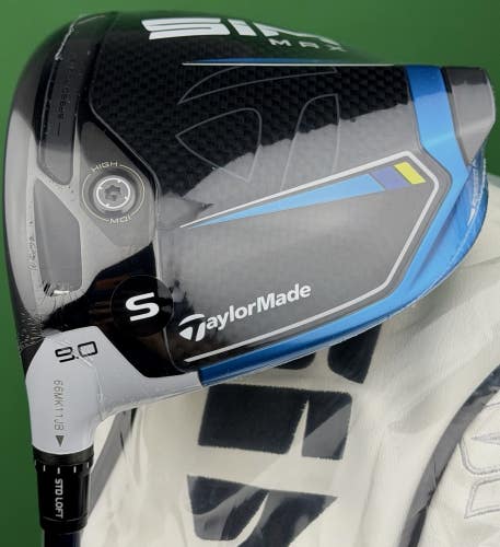 TaylorMade SIM2 MAX Driver 9* LEFT Hand Stiff Flex Ventus Blue 5S LH NEW