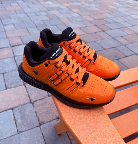 Mens K-Swiss x McLaren F1 Team Si-18 Ultrashot Sneakers Papaya Orange Black Sz 9