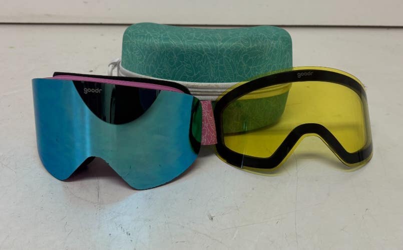 Goodr Snow-G Ski/Snowboard Goggles Amber/Yellow Magnetic Easy Swap Lenses