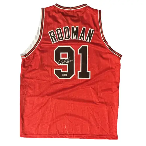 Dennis Rodman Autographed Signed Bulls Jersey Chicago NBA Beckett COA