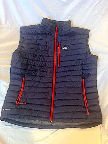 Rab Men's Navy Blue Pertex Microlight Puffer Vest Size XL