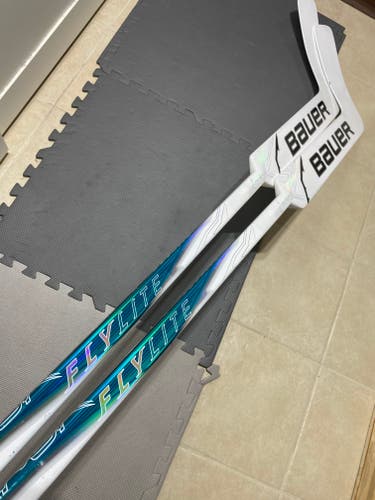 2 Pack Used Bauer Flylite 24" Pro Stock Teal