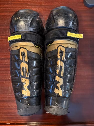 Senior CCM Tacks AS-V Pro 15" Shin Pads (Used)