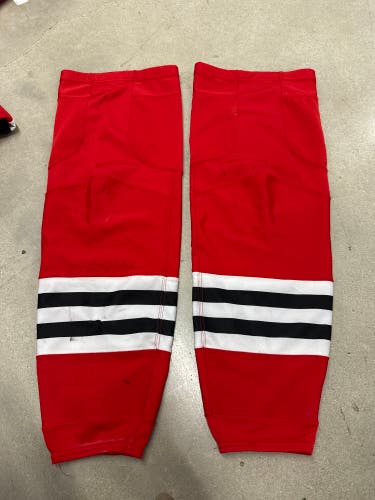 NHL Blackhawks Red Senior XL Adidas Socks Pro Stock (Used)