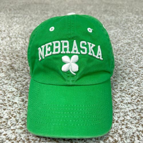 Nebraska Cornhuskers Hat Mens One Size Green Casual Clover College NCAA Cap Logo