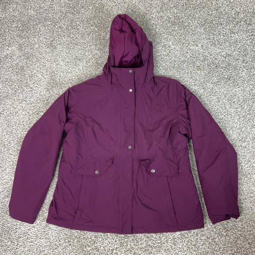 Columbia Jacket Women Extra Large Purple Interchange OmniHeat Hooded 3 in 1 Coat