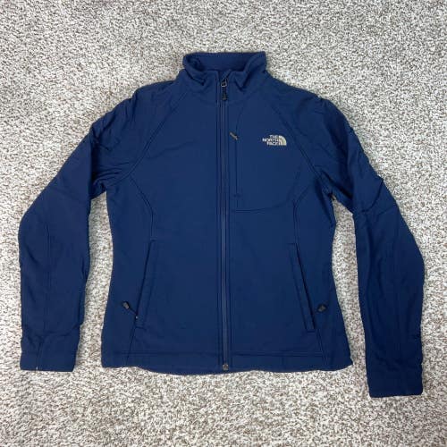 The North Face Jacket Womens Small Navy Blue Hiking Active Softshell Mock Neck