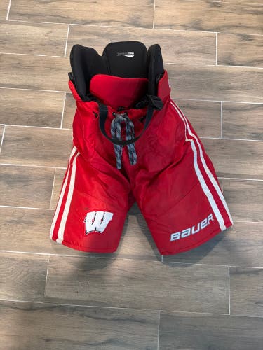 Wisconsin Badgers Senior Medium Bauer Custom Pro Hockey Pants Pro Stock (Used)