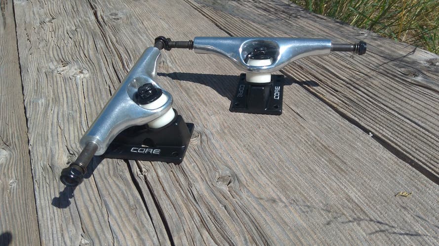 Core Skateboard Trucks, Aluminum Alloy, Premium Bushings, 8.25" axle, 5.5 hanger