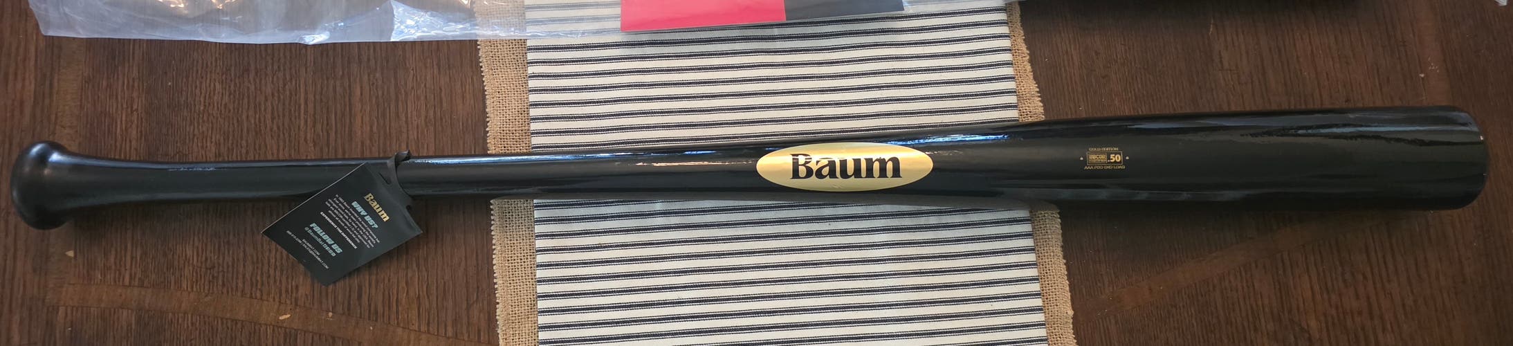 2026 Baum Gold Stock Wood Composite BBCOR Certified Bat (-3) 30 oz 33" (New)