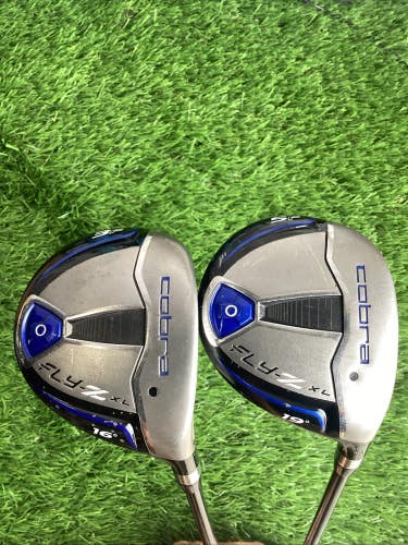 Cobra Fly-Z XL Fairway Woods Set 3 & 5 With Lite Flex Senior Graphite Shafts