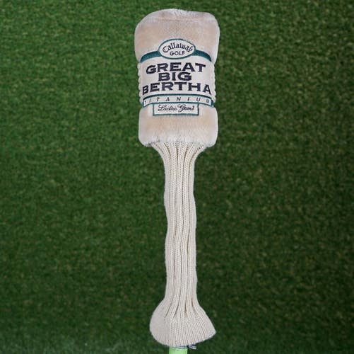 VINTAGE CALLAWAY GREAT BIG BERTHA TITANIUM LADIES GEMS DRIVER HEADCOVER ~ L@@K!!