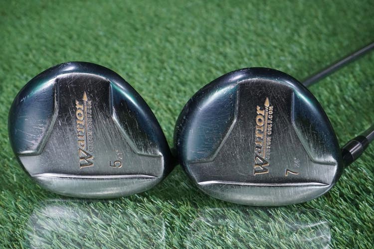WARRIOR CUSTOM GOLF LEFT HANDED WOODS SET 5 + 7 REGULAR FLEX SHAFTS ~ L@@K!!