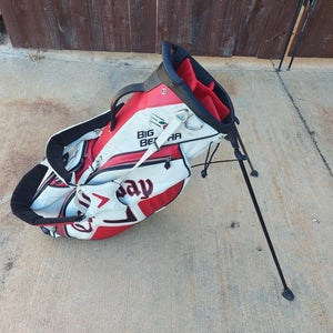 Callaway Big Bertha 4 Divider Dual Strap Golf Staff Stand Bag Black/White/Red