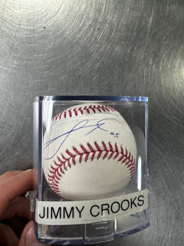 Jimmy Crooks (STL) Signed Baseball w/COA