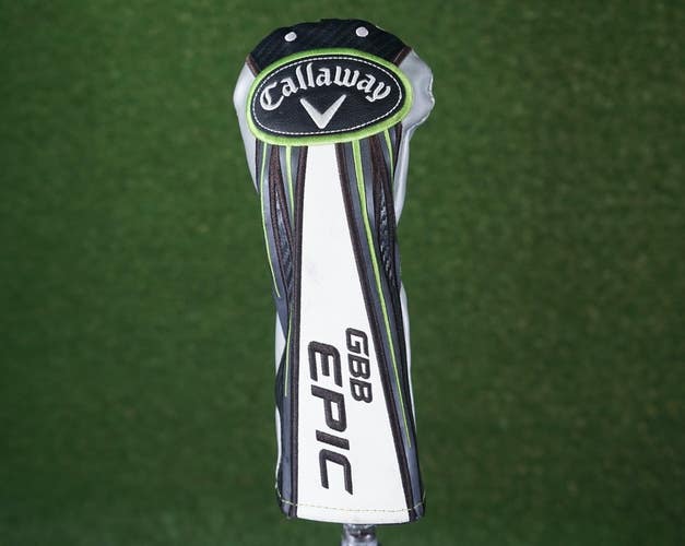 CALLAWAY GBB EPIC HYBRID HEADCOVER, CHANGEABLE #'S 3+,3,5 BLACK / WHITE / GREEN
