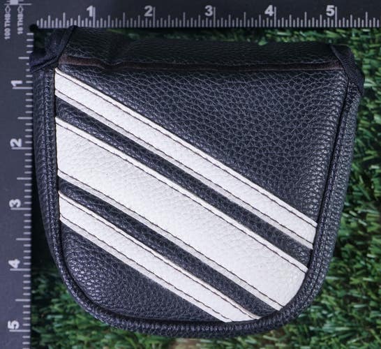 UNBRANDED BLACK AND WHITE MALLET PUTTER HEADCOVER, BLACK / WHITE ~ L@@K!!