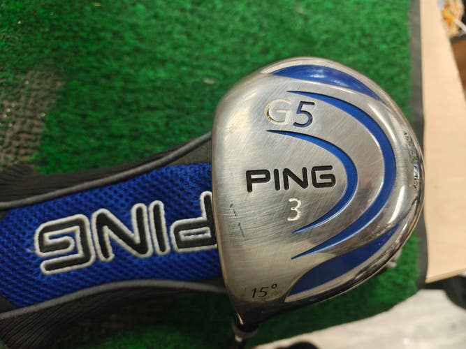 Ping G5 Fairway 3 Wood Aldila NV 75 Stiff Flex Left Handed w HC