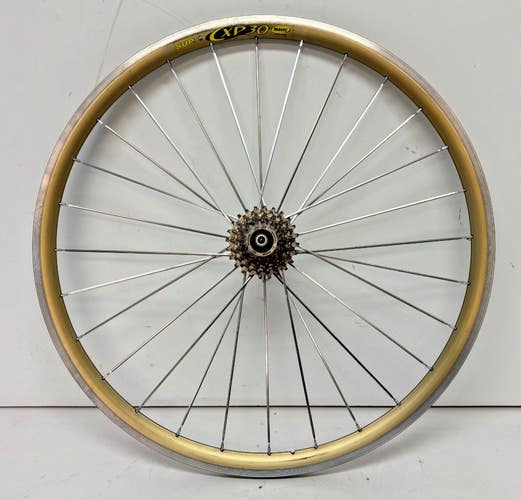 Mavic CXP30 8-Speed 28-Bladed Spoke Gold Anodized Aero Aluminum 700C Rear Wheel