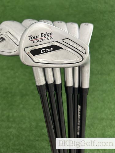 Tour Edge Exotics C722 Iron Set 5-A / Tensei White 70 Stiff Graphite +1/2
