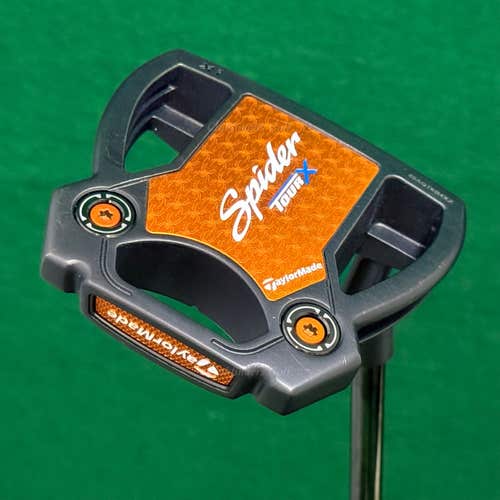 TaylorMade Spider Tour X Black 35" X1 L-Neck Mallet Putter w/ Super Stroke & HC
