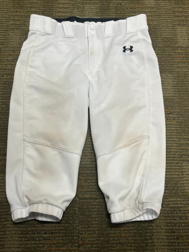 White Kid's Large Youth Under Armour Game Pants (Used)