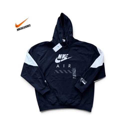 Black Men's Small Nike Sweatshirt (New) Nike Air Men's Fleece Pullover Hoodie HJ0273-010