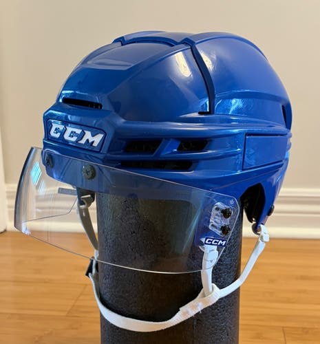 Toronto Maple Leafs medium CCM Super Tacks X Helmet with CCM Pro Stock short cut visor