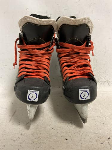 Used CCM TACKS 9040 Junior Hockey Skate White/Black/Yellow Junior 02 11855-S000211402