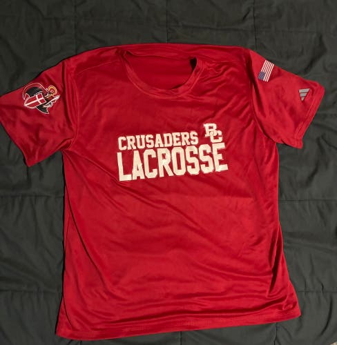 BERGEN CATHOLIC LACROSSE ADIDAS TEAM SHOOTING SHIRT (XL) - RED