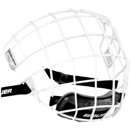New White Small Bauer Full Cage Profile II Facemask