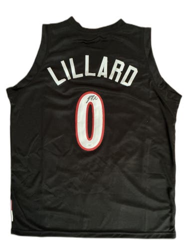 Damian Lillard Autographed Signed Portland Trail Blazers #0 Jersey XL JSA COA