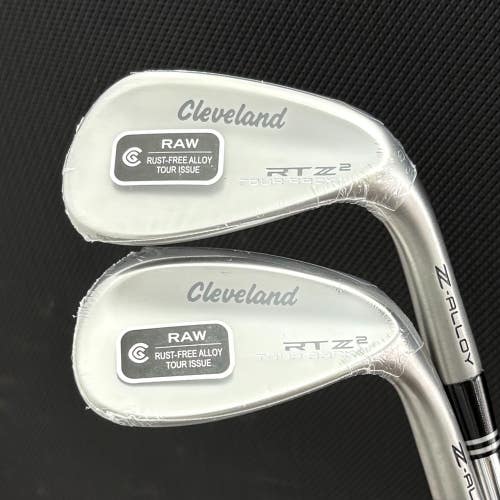 NEW CLEVELAND RTZ 2 TOUR RACK RAW WEDGE SET (50 & 54 DEGREES)